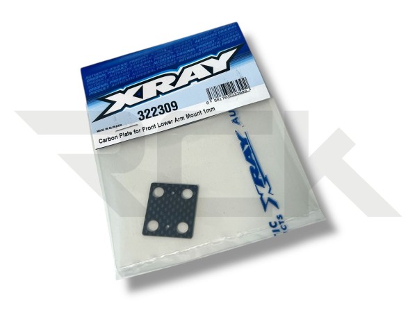 XRAY 322309 - XB2 2025 - Carbon Platte für Front Querlenker Halterung 1mm