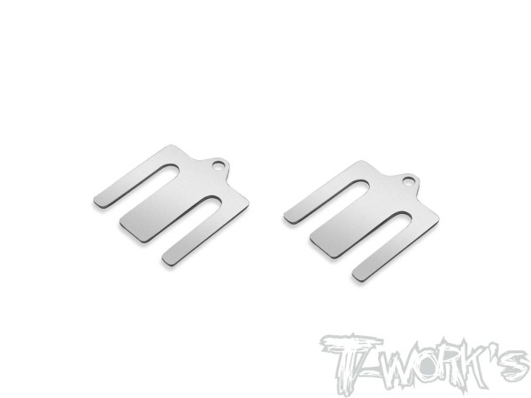 T-Work's TE-B7-A-0.5 - Steel Bulkhead Shims - 0.5mm - for Asso B7 (2 pcs)