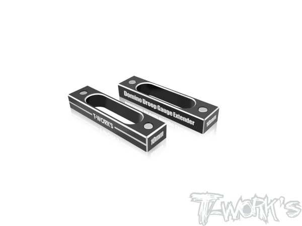 T-Work's TT-129-B - Zusatz Ausfederwegs Block - Domino Design - 10mm (2 Stück)