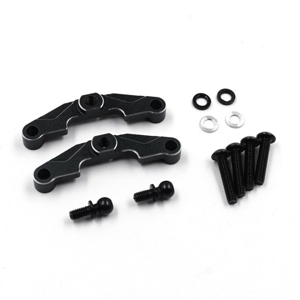 Yeah Racing TATT-076BK - Tamiya TT-02 S / SR / SRX - Alu Upper Arm Mount - BLACK (2 pcs)