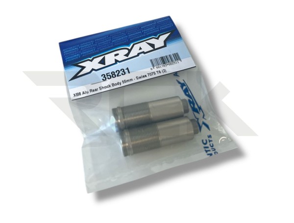 XRAY 358231 - XB8 2025 - Alu Rear Shock Body - 55mm (2 pcs)