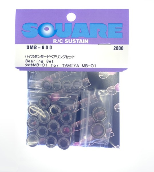 Square SMB-600 - Tamiya MB-01 / BT-01 - Ball Bearing Set (like SBT-600) (18 bearings)