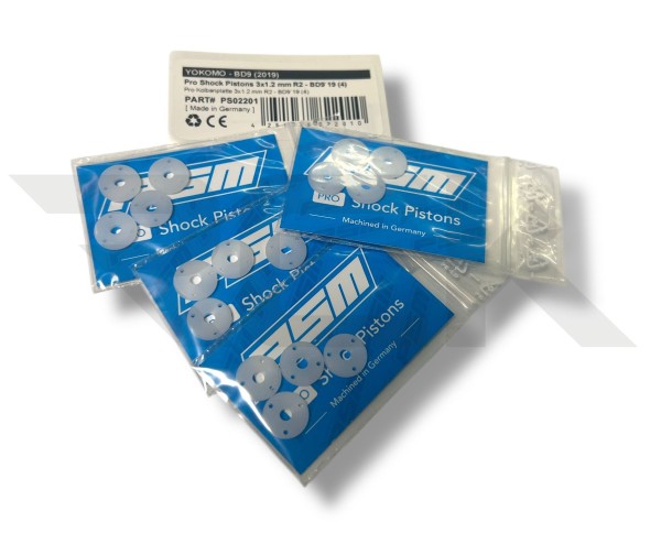 PSM - Yokomo BD9 2019 - Pro Shock Pistons Set - 3x1.2mm (4x4 pcs)