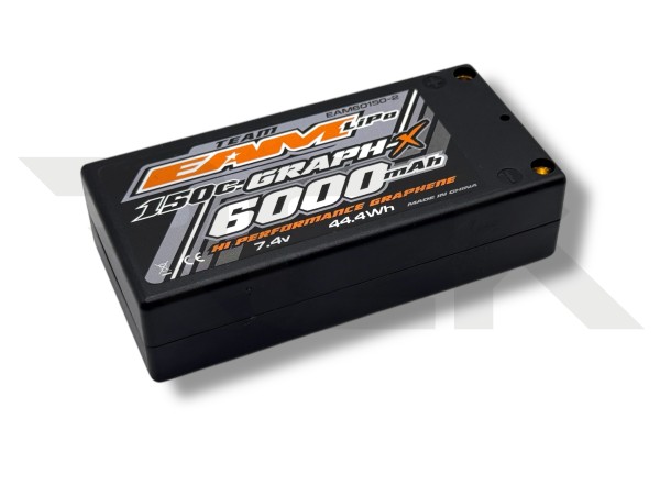 Team EAM - Graph-X 6000mAh Hardcase Akku - 150C - 7.4V - 219g 25.1mm - 2S Shorty LiPo