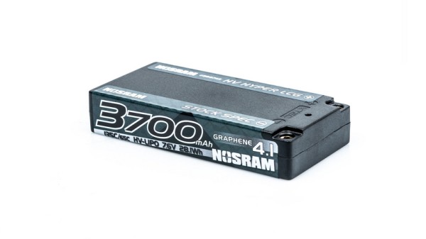 NOSRAM 999743 - HV Hyper LCG Stock Spec Shorty Graphene 4.1 - 3700mAh - 7.6V LiPo - 135C/65C - 155g