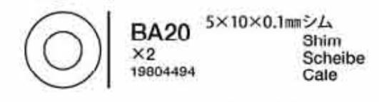 Tamiya 9804494 - TRF 419X / TB Evo 8 - Kegeldiff Shims 5x10x0.1mm (10 Stück)