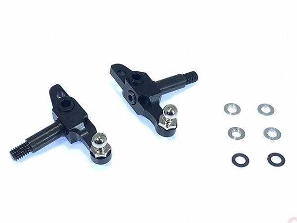 Square SDT-35BK - Tamiya DT-03 - Alloy Steering Crank - 4mm Trailing - black (1 pair)