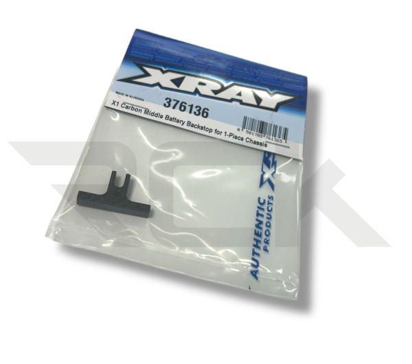 XRAY 376136 - X1 2025 - Carbon LiPo Backstop Mitte für einteiliges Chassis