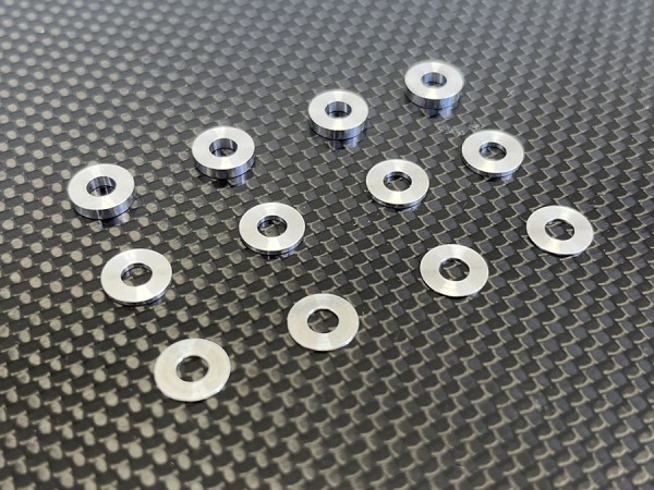 Kawada B184 - Tuning Shims Set - Höhenverstellung Vorderachse - für Tamiya Gruppe C Chassis (12 Stüc