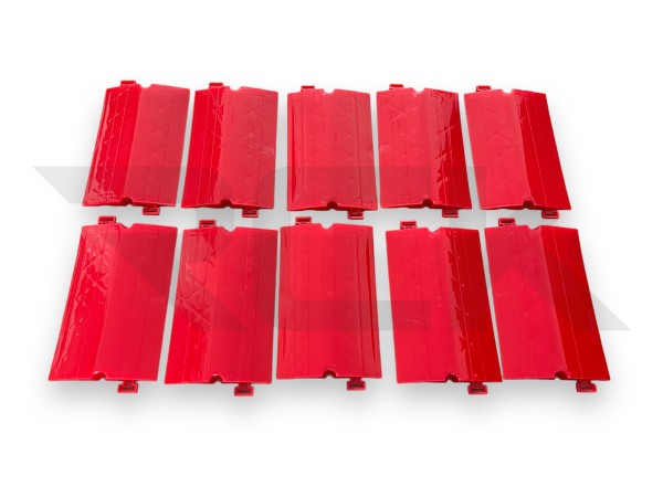 Slidelogy SDY-0129RD - Curbs and Track Limits - Straight - RED (10 pcs)