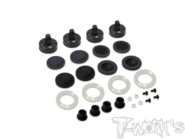 T-Work's TO-343-K - Adjustable Shock Cap - for Kyosho MP10 (4 pcs)