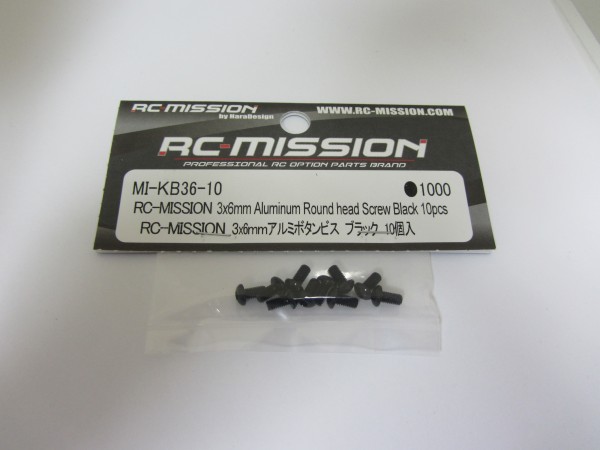 RC-Mission MI-KB-10 - Alu Round Head Screw - M3x6mm (10 pcs)