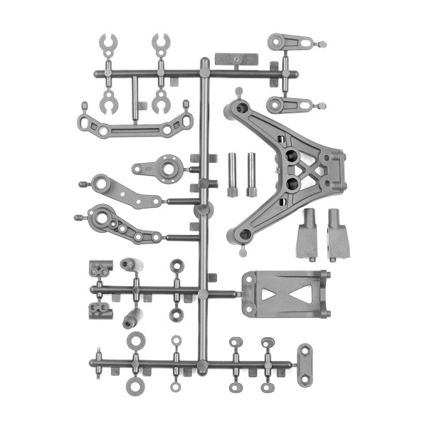 Team Associated 72252 - DC10 - Top Plate - Bulkhead - Gray - Set