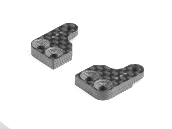 XRAY 322286 - XT2 2024 - Carbon Verlängerung für Alu Lenkhebel mit Backstop - 3 Dot (2 Stück)