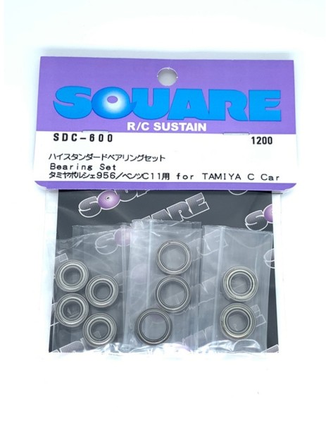 Square SDC-600 - Tamiya Gruppe C Chassis - Kugellager Satz (9 Lager)