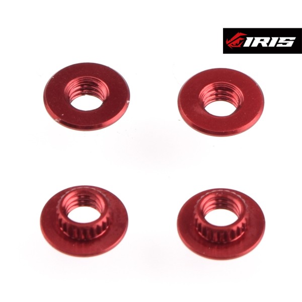 Iris 85013 - Iris ONE - Alu Shims / Buchsen - mit M3 Innengewinde - ROT (4 Stück)