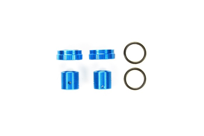 Tamiya 42245 - TRF Alu Body Adjuster - Höheneinsteller - BLAU (2 Stück)