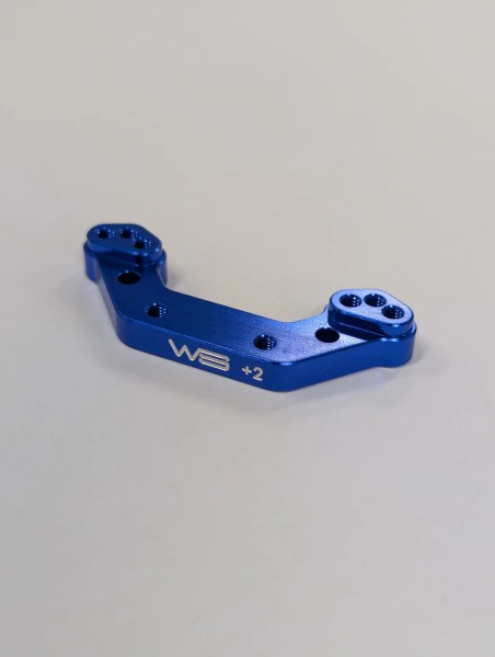 Willspeed W3062 - Alu Rear Link Mount +2mm - for Asso B7 - BLUE