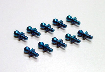 Tamiya 53642 - Alu Kugelköpfe mit M3 Gewinde - 5mm - BLAU (10 Stück)