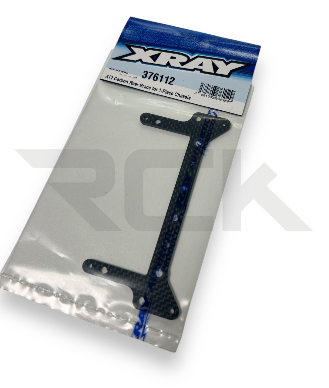 XRAY 376112 - X12 2025 - Carbon Rear Brace for 1-piece Chassis