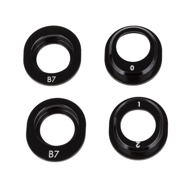 Team Associated 92455 - B7 - Factory Team Aluminium Differential Height Inserts (4 pcs)