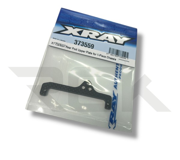 XRAY 373559 - X1 2025 - Carbon Pod Heck - Obere Platte für einteiliges Chassis