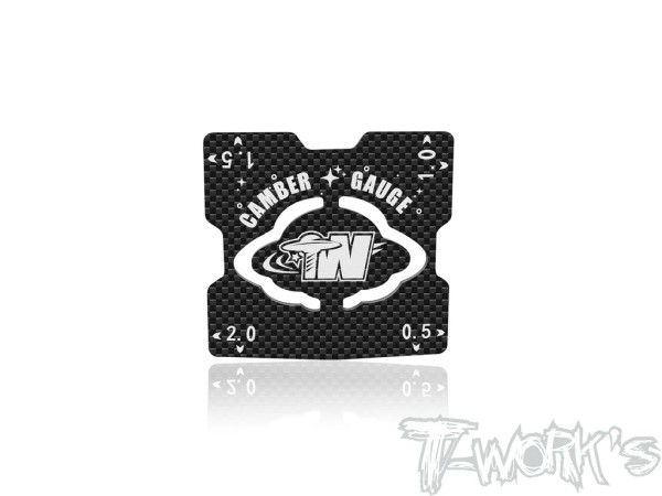 T-Work's TT-131-B - Graphite Camber Gauge - 1/10 Onroad - 0.5-2.0 Degree