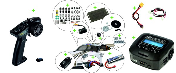 RCK-KleinSerie SPECIAL: Tamiya - Porsche 911 GT3 Cup - 997 - TT-01E Car Kit + Optionals - STAGE 3.2