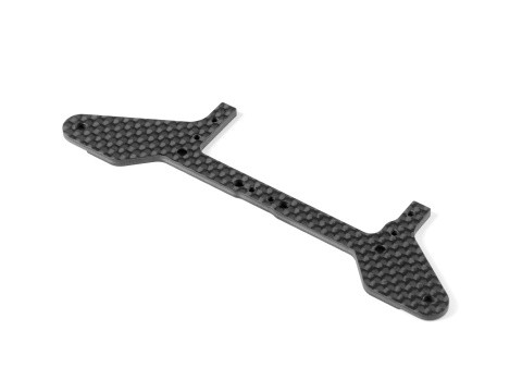 XRAY 371166 - X12 2025 - Carbon Rear Pod Lower Plate for 1-pc Chassis - 2.5mm - front