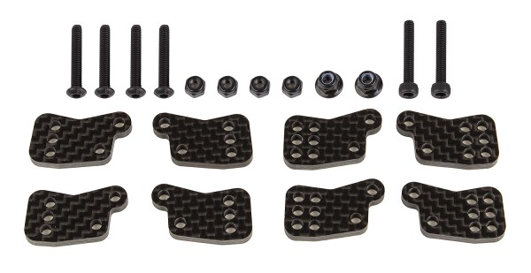 Team Associated 81649 - RC8B4.1 - Factory Team Hub Tower Set - Heck - Carbon (4 Paare)