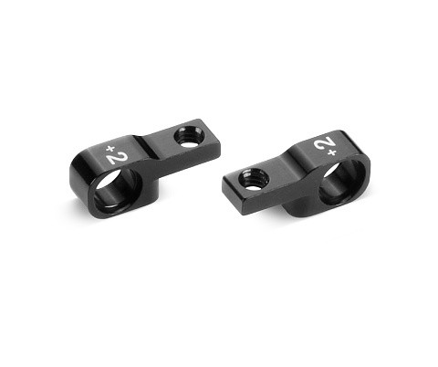 XRAY 342714 - RX8 2023 - Alu Lower Front Suspension Holder +2mm - Black - Swiss 7075 T6