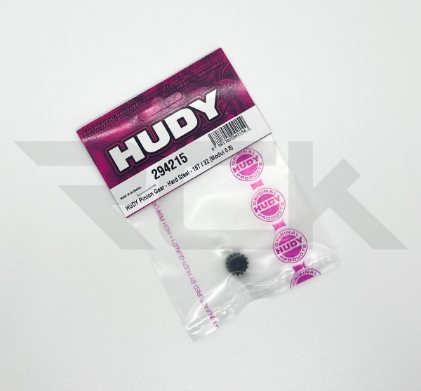 HUDY 294215 - Pinion Gear - Hard Steel - 15T / 32dp (Modul 0.8)