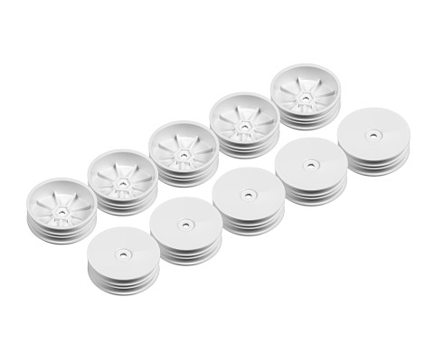 XRAY 329904-M - XB2 2WD Front Slim Wheel Aerodisk 12mm Hex - white - Narrow Offset (10 pcs)