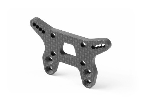 XRAY 322089 - XB2 2024 - Carbon Dämpferbrücke Front - für Oberdeck Brücke