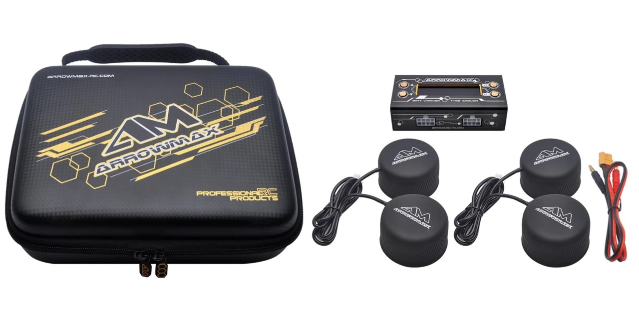 Arrowmax 174010 - Tire Warmer (1/10) & Batt Warmer with Bag - Black/Golden - V2