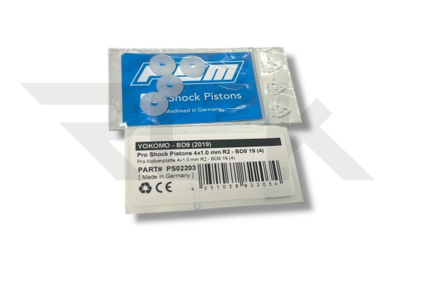 PSM - Yokomo BD9 2019 - Pro Kolbenplatten Set - 3x1.4mm (3x4 Stück)