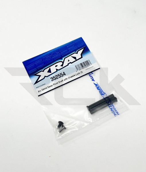 XRAY 352554 - XB8 2023 - Alu Servo Saver Pivot Shaft with Chassis Lock (2 pcs)