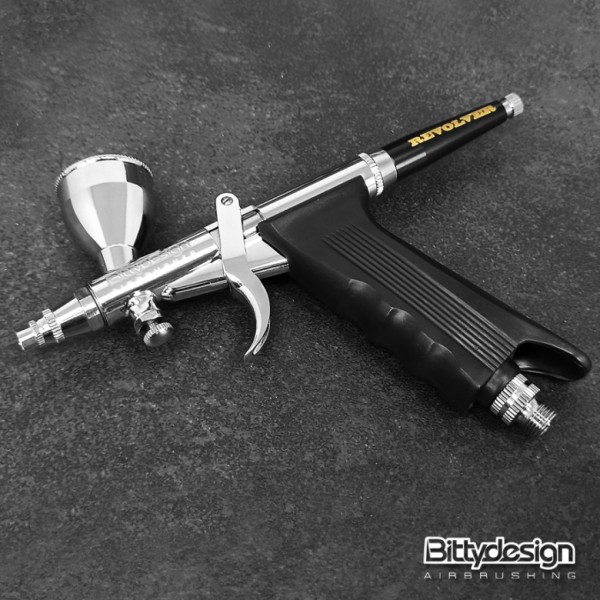 Bittydesign BDAIR-116B22 - Airbrush Pistole "Revolver" - Gravity Feed - Airbrush Trigger