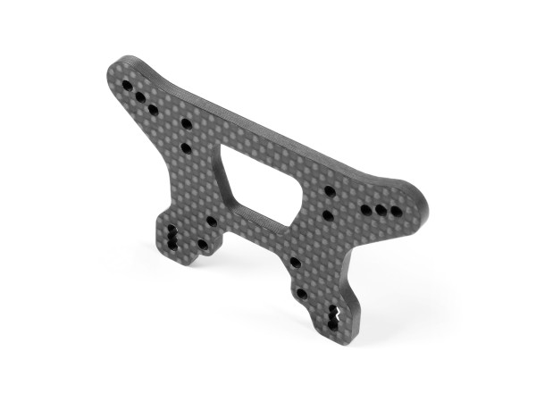 XRAY 362090 - XT4 2024 - Carbon Dämpferbrücke für HS Bulkhead - Front