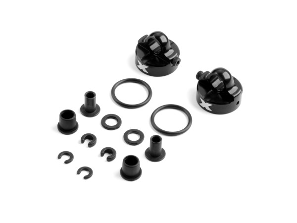 XRAY 368054 - XB4 2024 - Alu Shock Cap-Nut with Vent Hole - Big Bore (2 pcs)