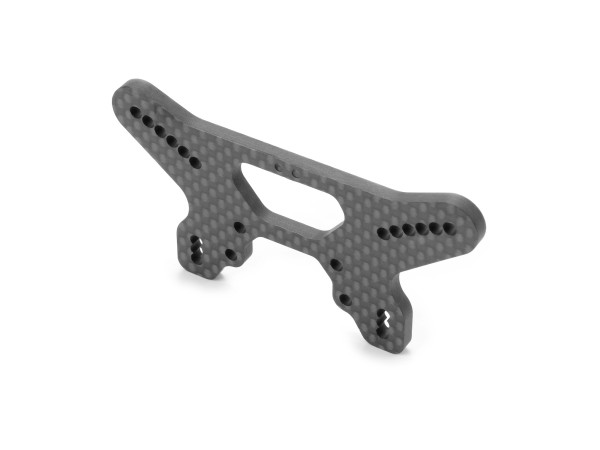 XRAY 362089 - XB4 2025 - Carbon Shock Tower for HS Bulkhead 2-Dots - Front