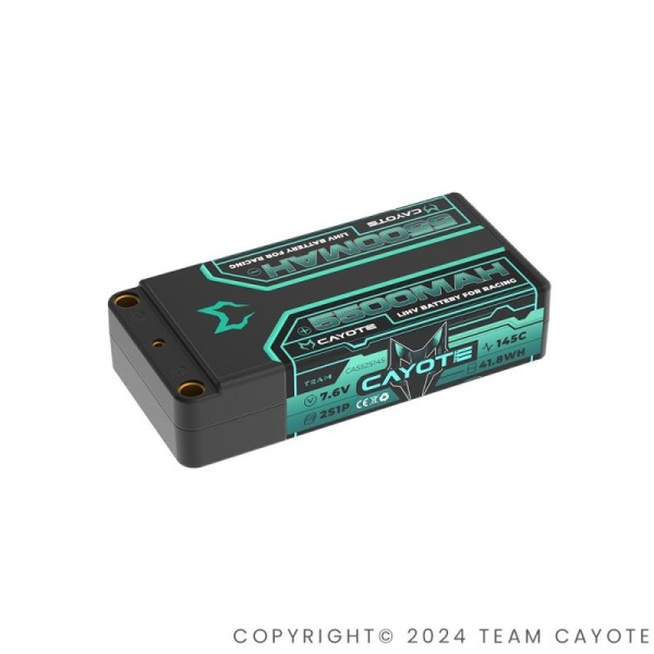 Cayote - 5500mAh Hardcase Battery - 145C - 7.6V - 208g - 22.3mm - 2S LCG Shorty LiPo