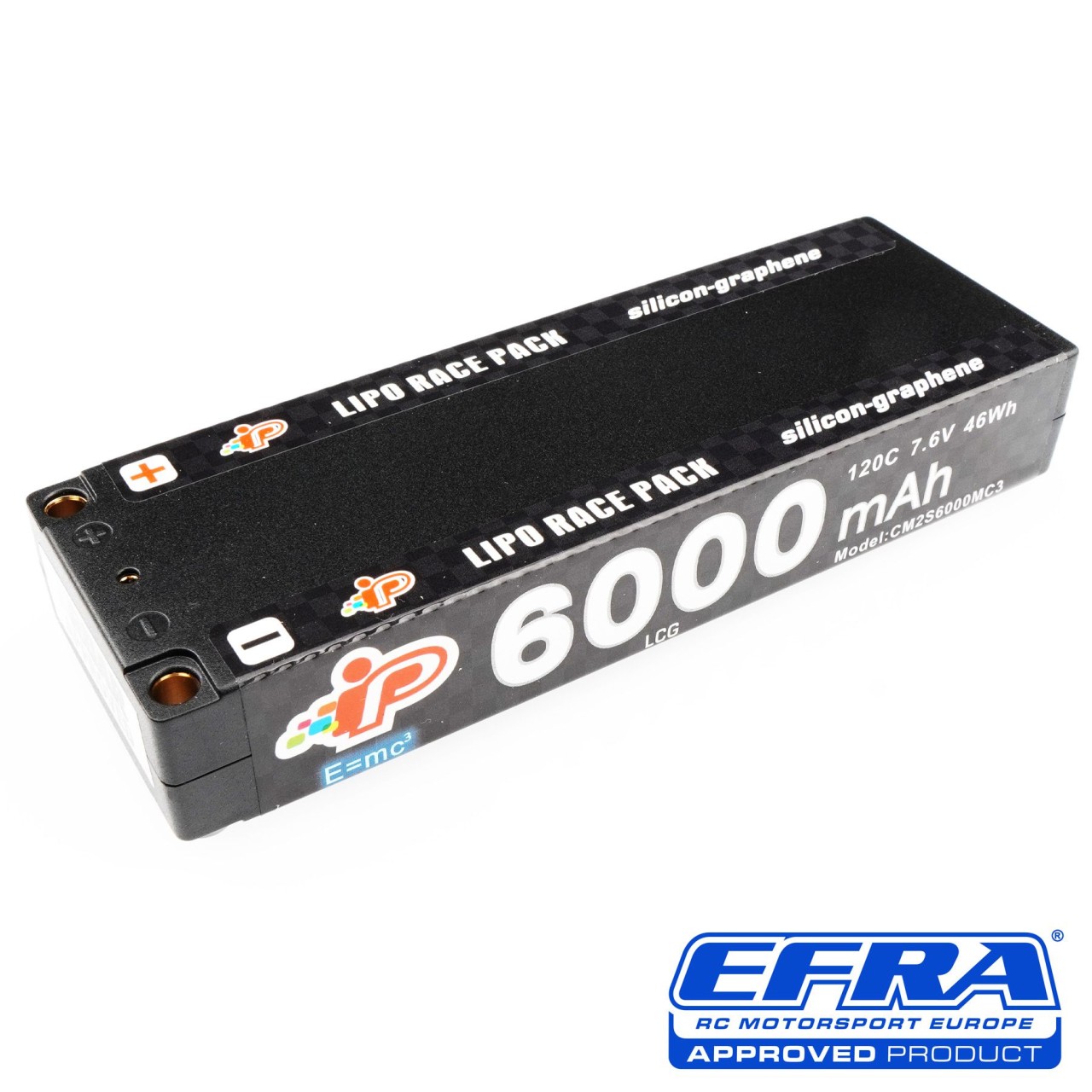 Intellect IP-CM2S6000MC3 - Stick - 7.6V - 6000mAh - 120C - 2S HV LiPo Hardcase Graphene Akku