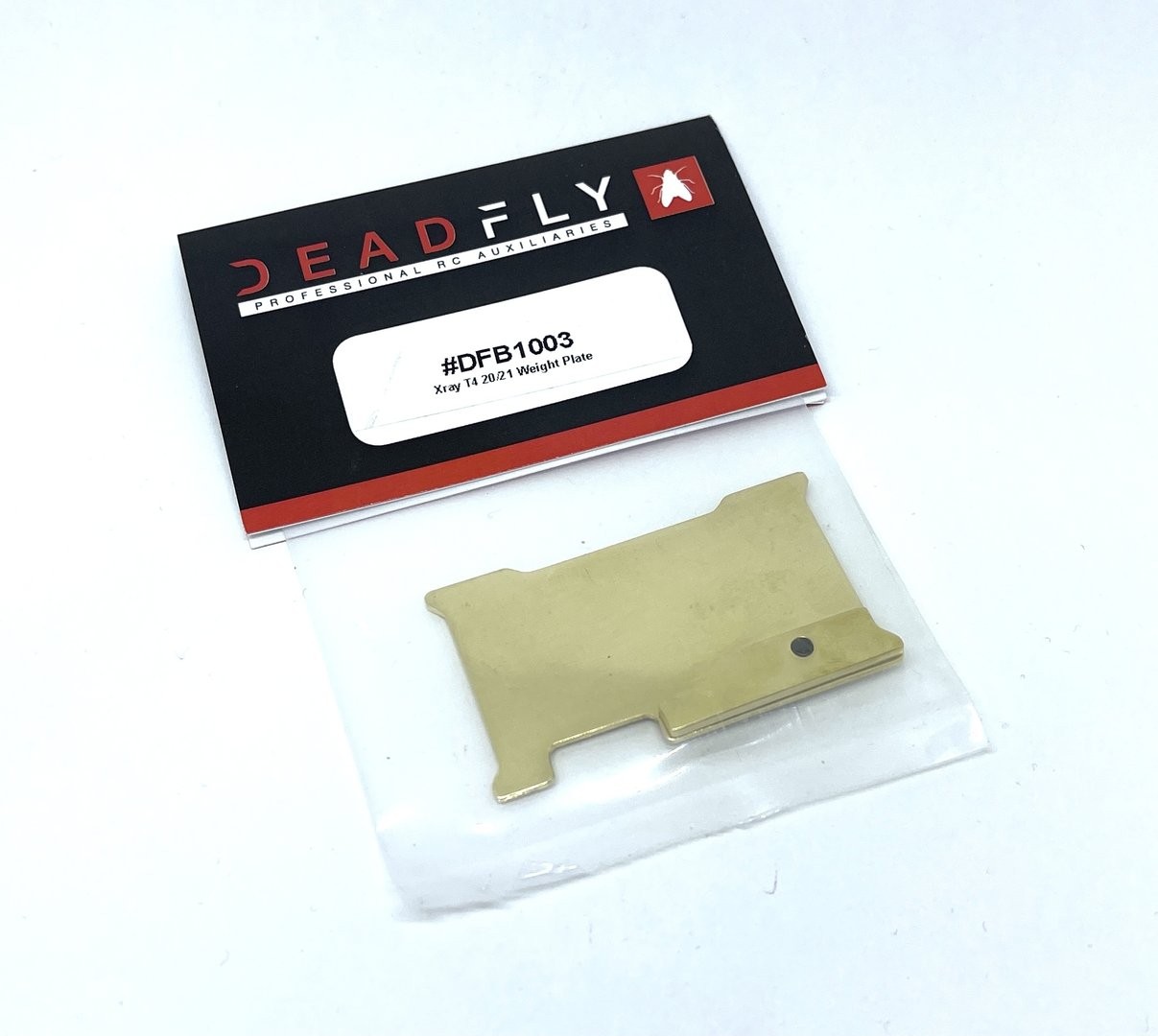 DeadFly DFB1003 - Brass Receiver Weight Plate - 20g - for XRAY T4 2020 / 2021