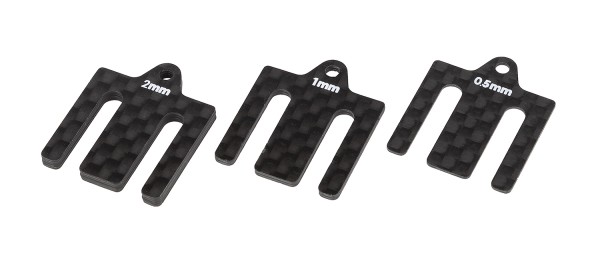 Team Associated 92438 - B7 - Factory Team Front Bulkhead Shims - Carbon (3 pcs)