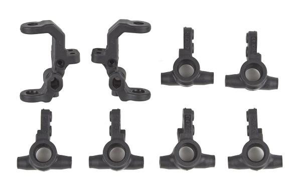 Team Associated 92415 - B7 - Factory Team Caster and Steering Blocks - carbon - Set