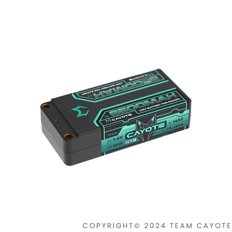 Cayote - 6500mAh Hardcase Battery - 145C - 7.6V - 232g - 24.8mm - 2S Shorty LiPo