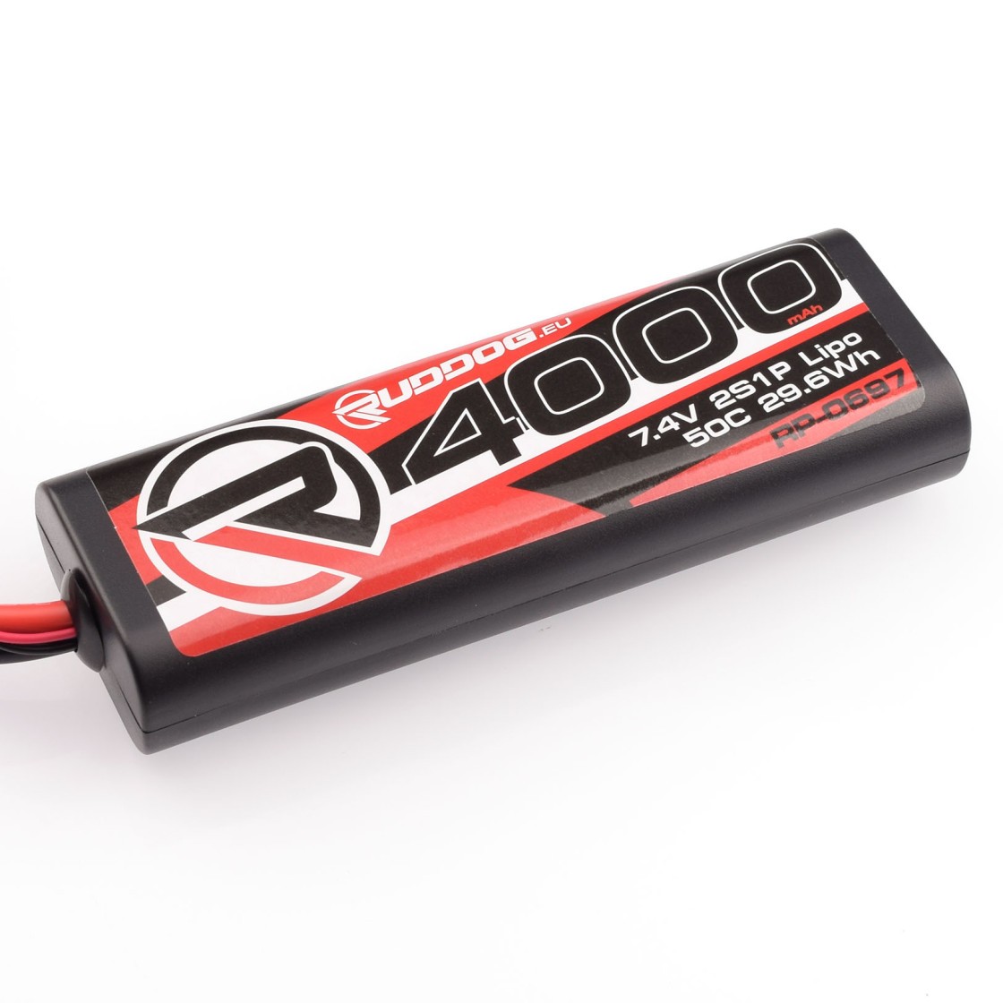 Ruddog Products 0697 - 50C LiPo Akku - 4000mAh - 7.4V - Sub-C Stick 2S - Tamiya Stecker