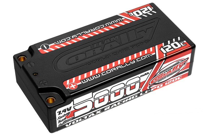 Corally 49505 - VOLTAX 120C LiPo Akku - 5000mAh - 7.4V - Shorty 2S