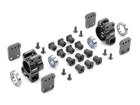 XRAY 350912 - XB8 2024 - Alu Radträger Heck - vielfach einstellbar - Set